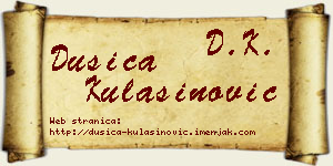 Dušica Kulašinović vizit kartica